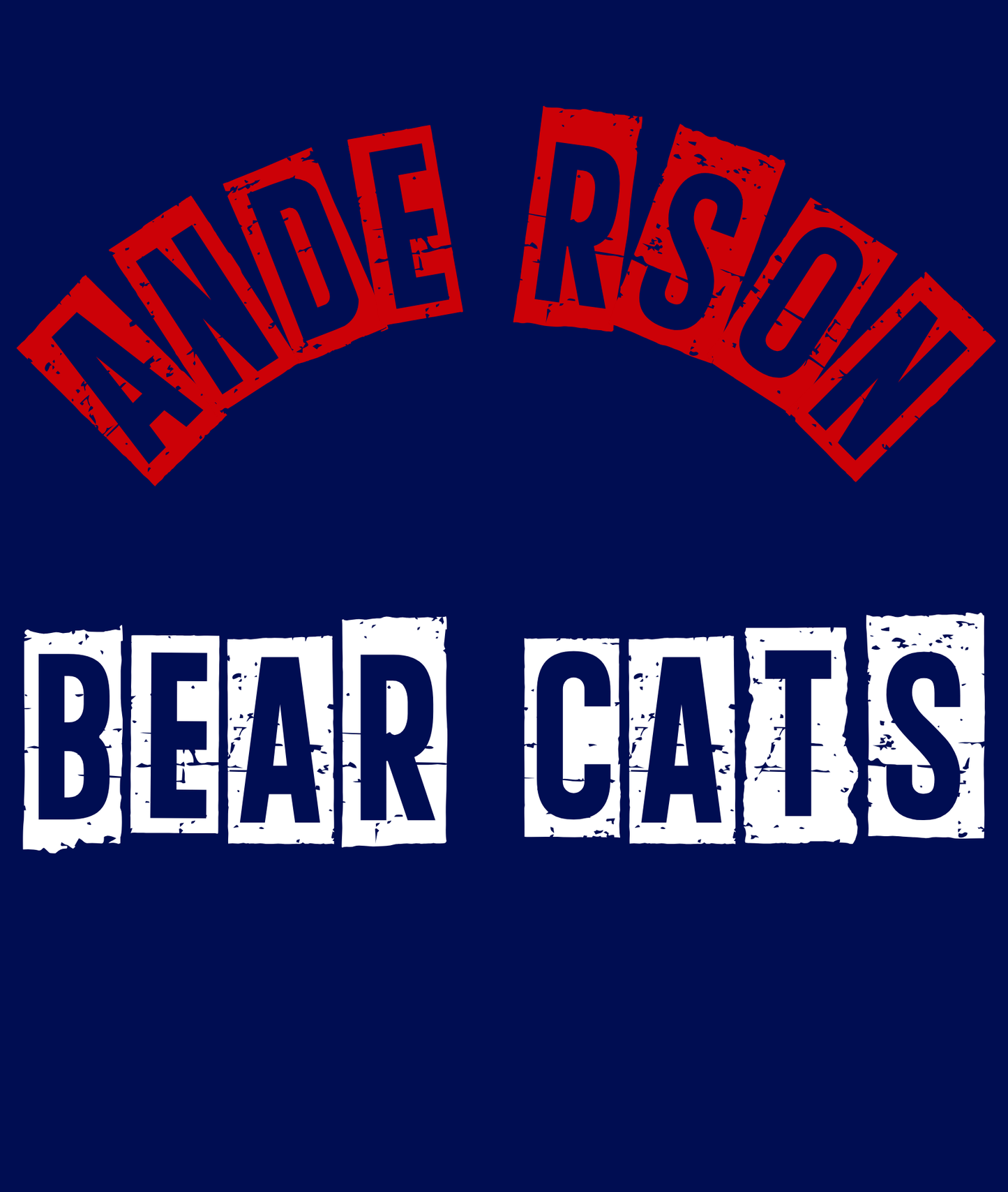 Anderson Bearcats Block Letter Sweatshirt Cardigan