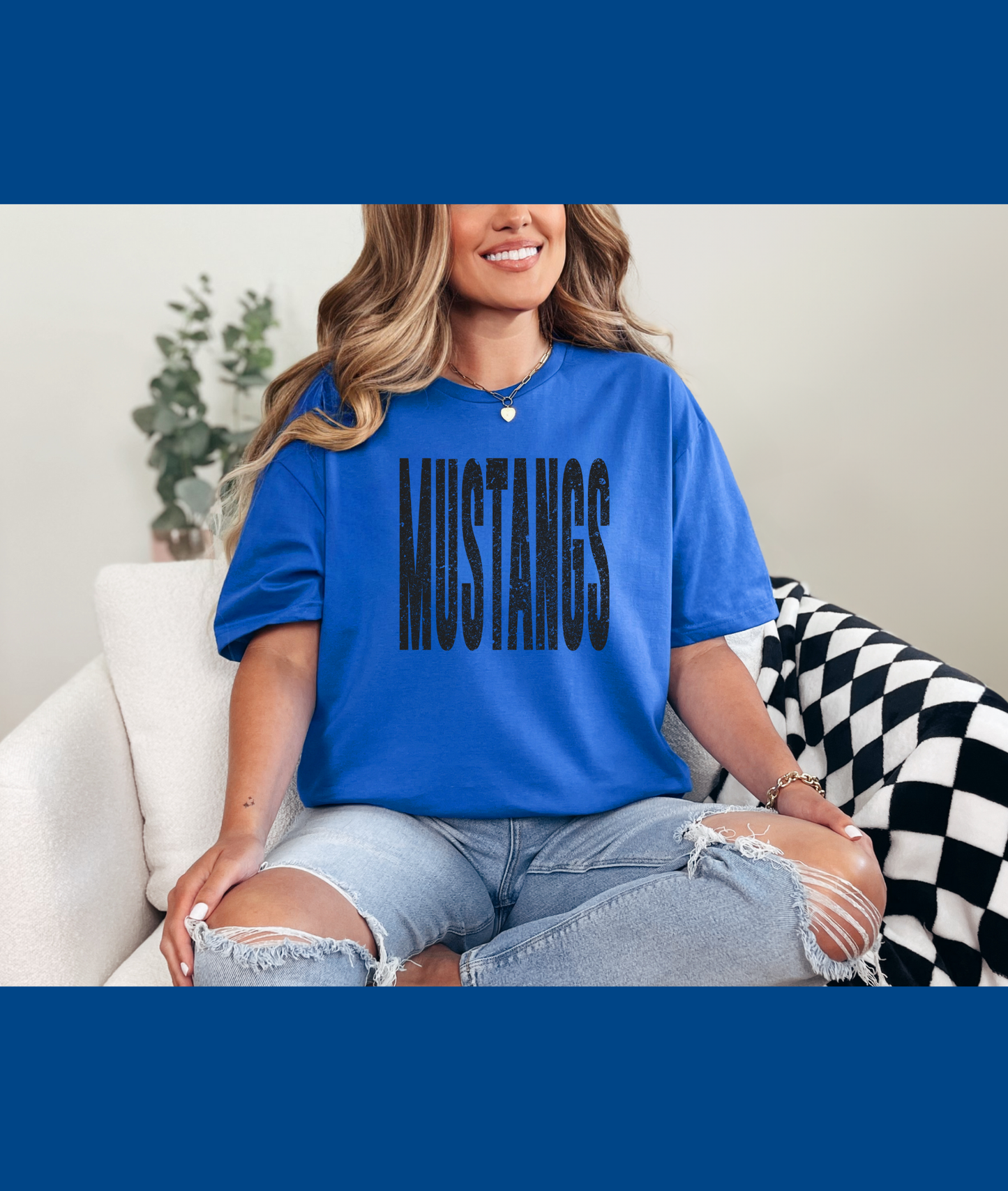 Big Letter Mustangs Tee