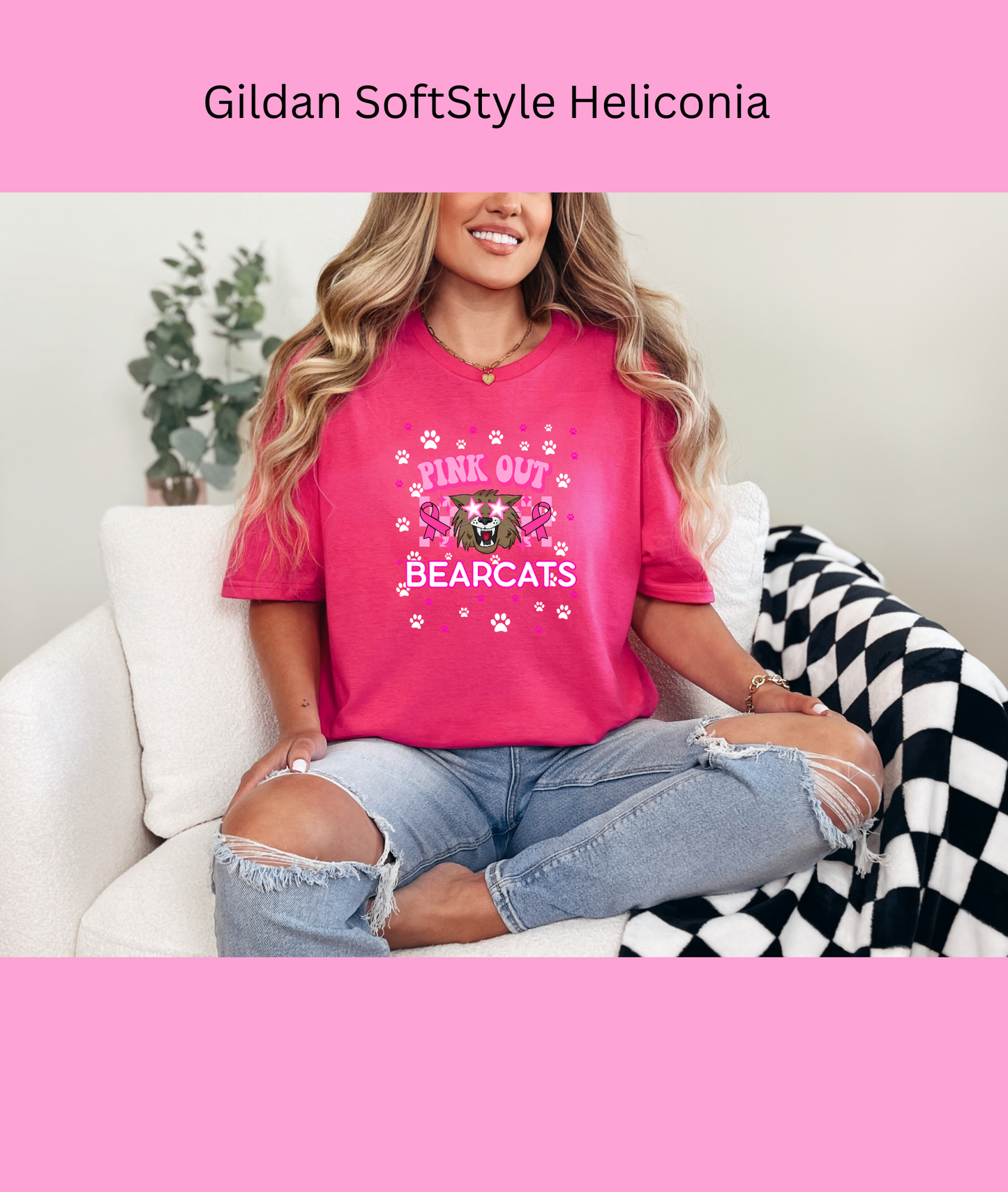 Bearcats Pink Out Mascot Tee