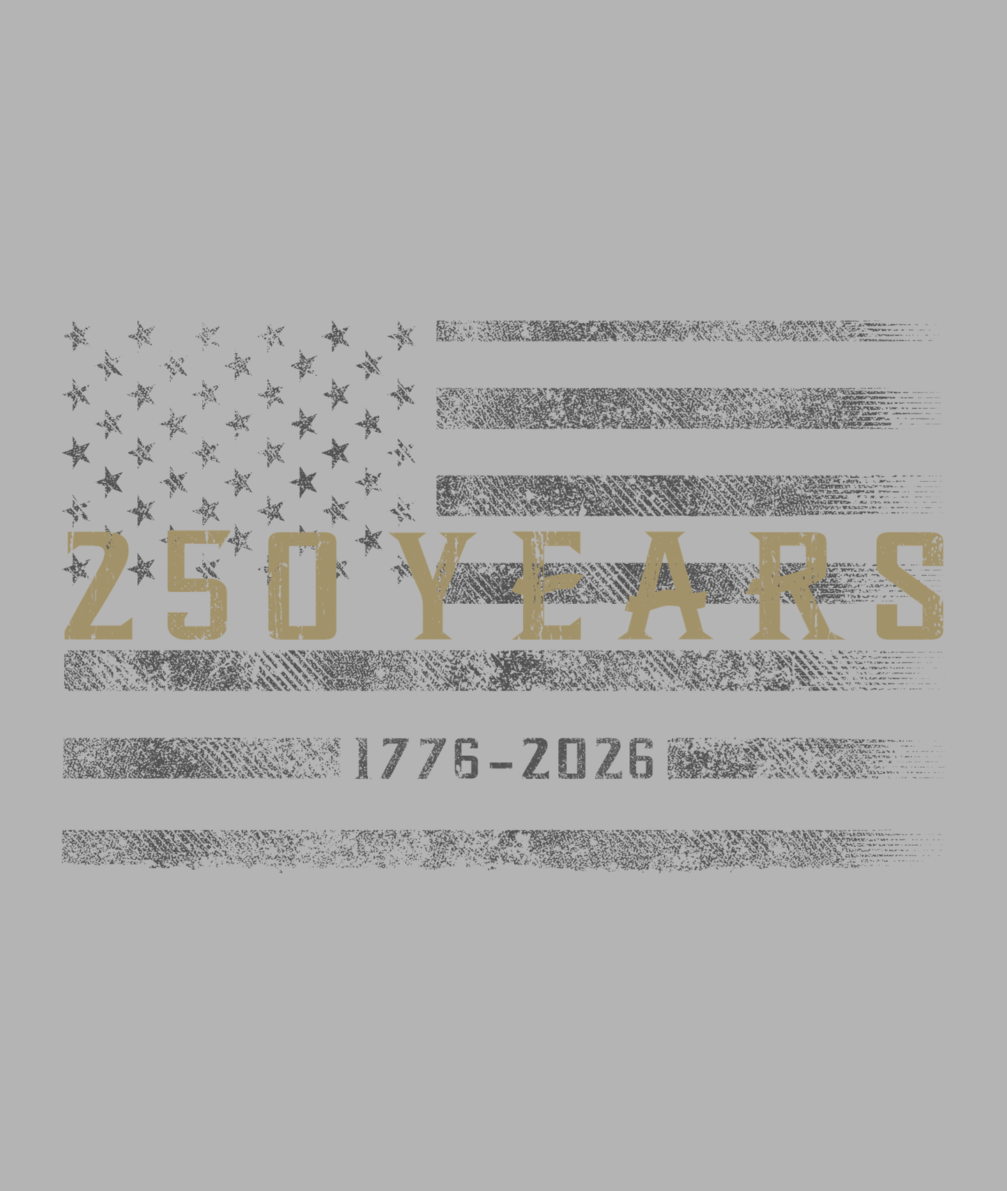 250 Years Distressed Flag - DTF Print