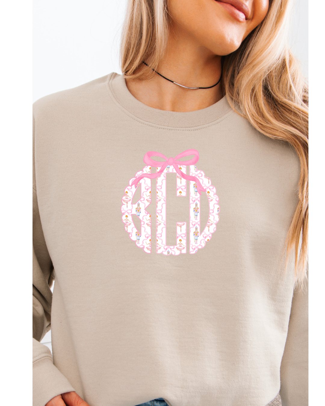 Nutcracker Scalloped Monogram Tee