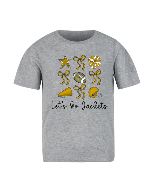 Jackets Football Bow Tee