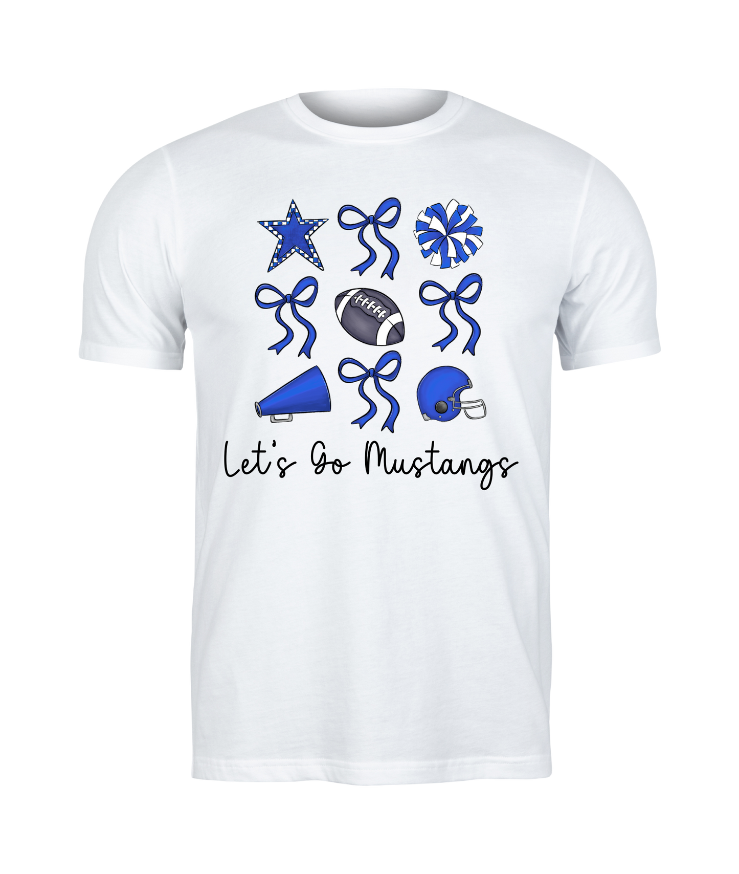 Mustangs Football Bow Tee
