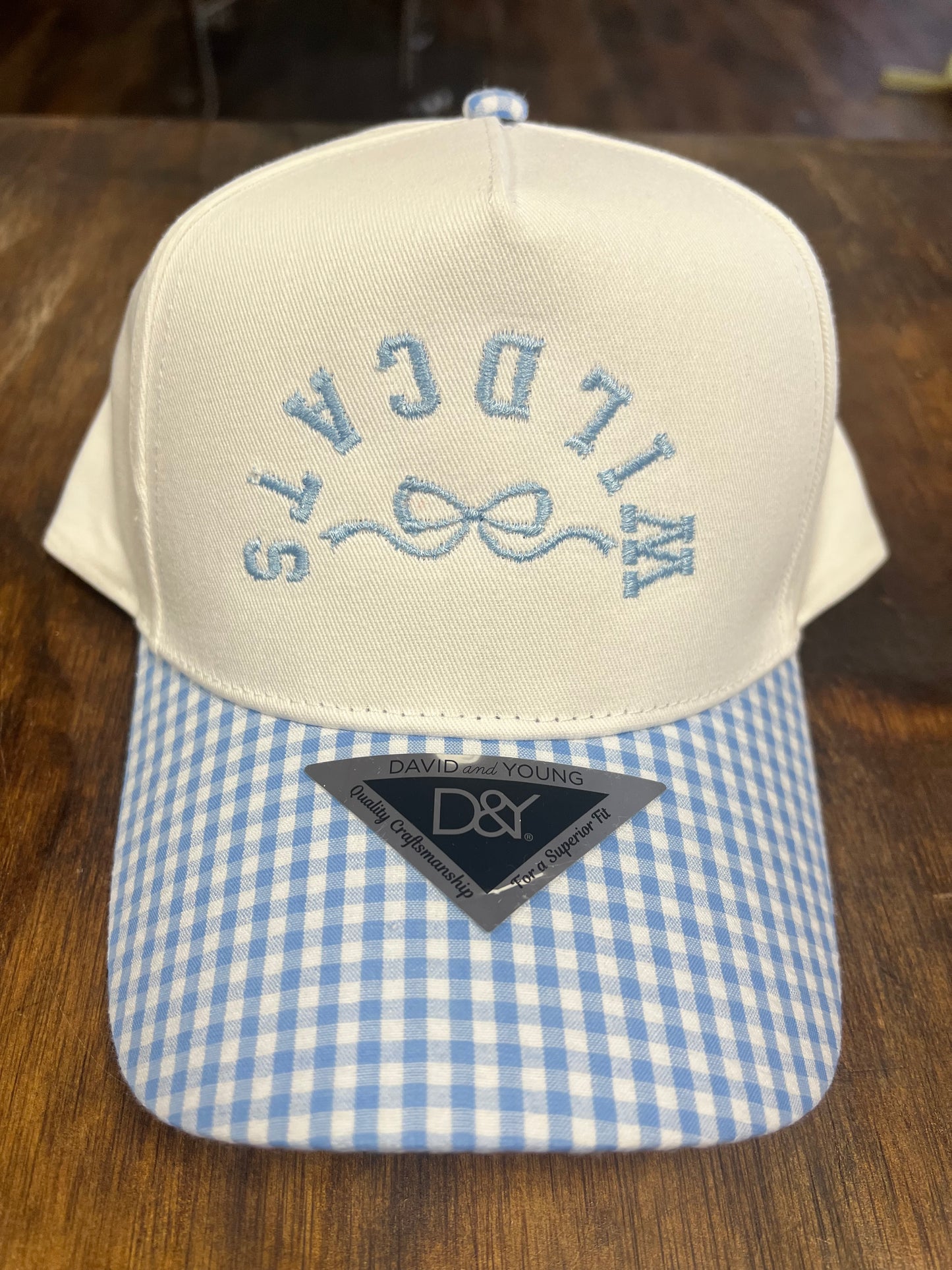 Wildcats Light Blue Gingham Upside Down Hat