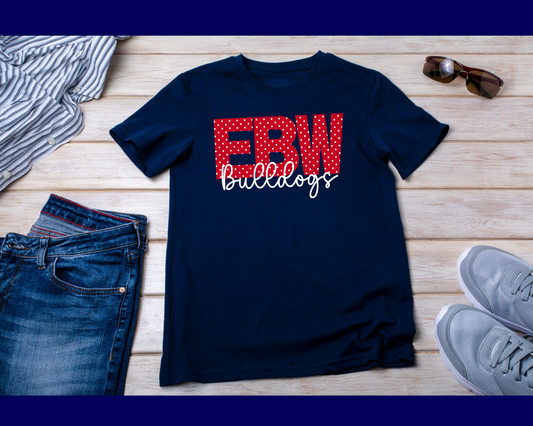 New Bulldogs Polka Dot Tee - Small Letters