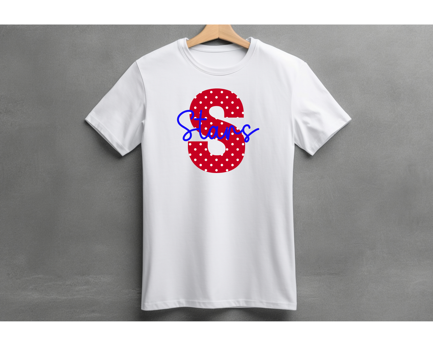 New Stars Polka Dot Tee - Big Letter