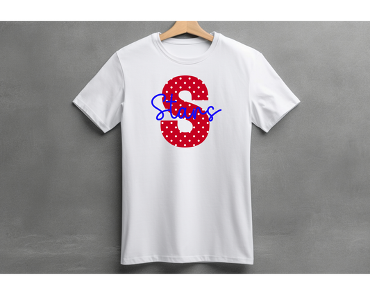 New Stars Polka Dot Tee - Big Letter