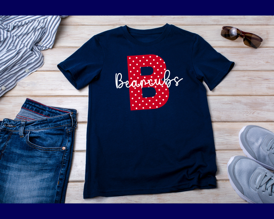 New Bearcubs Polka Dot Tee - Big Letter