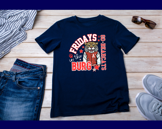 New Bearcats Fridays In The Burg Tee - Navy