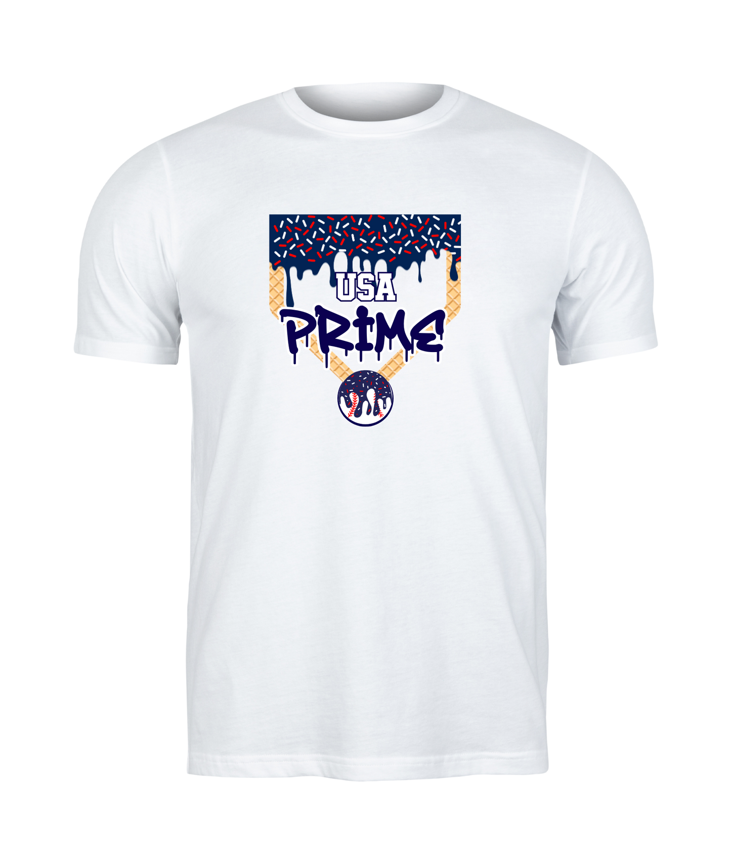 Prime Ice Cream Drip Plate Tee - Adult