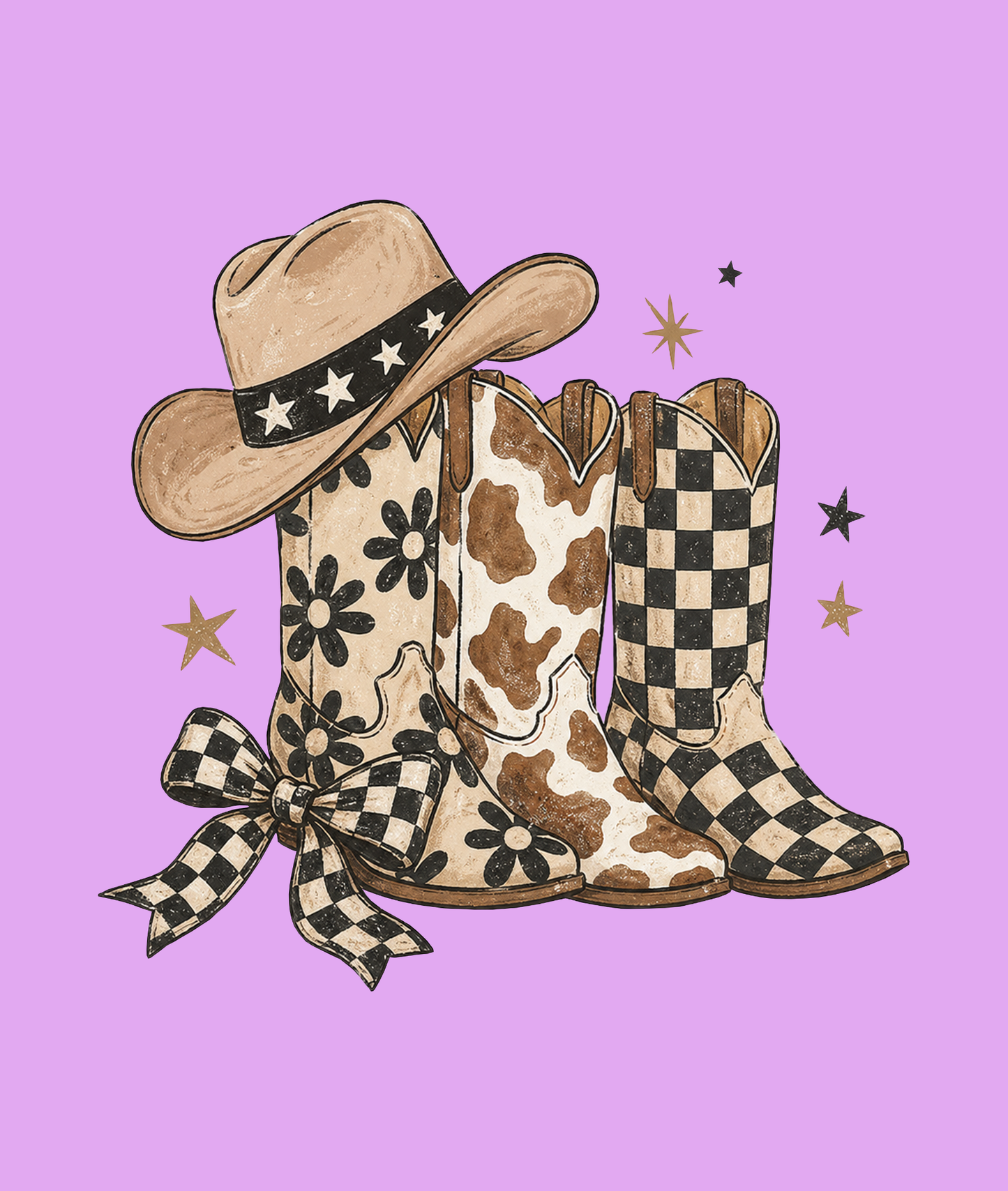 Boots & Bows - DTF Print