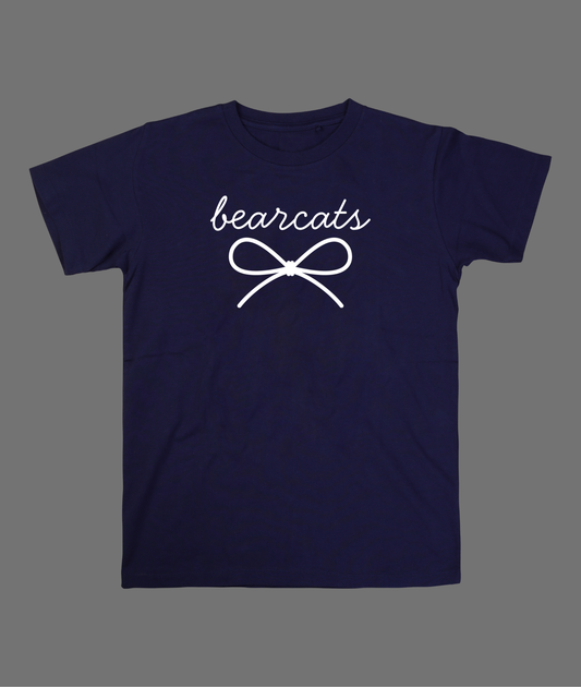 New Bearcats Simple Bow Tee - White Bow