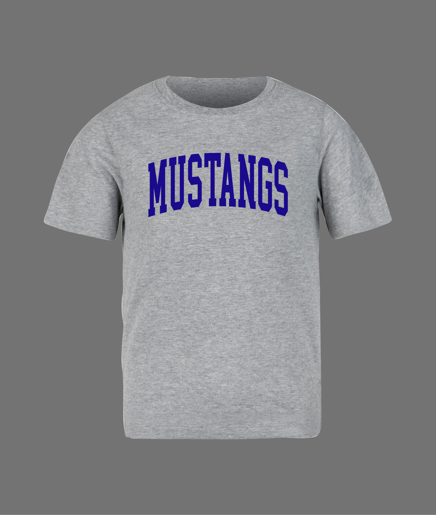 New Mustangs Letter Tee - Blue Design