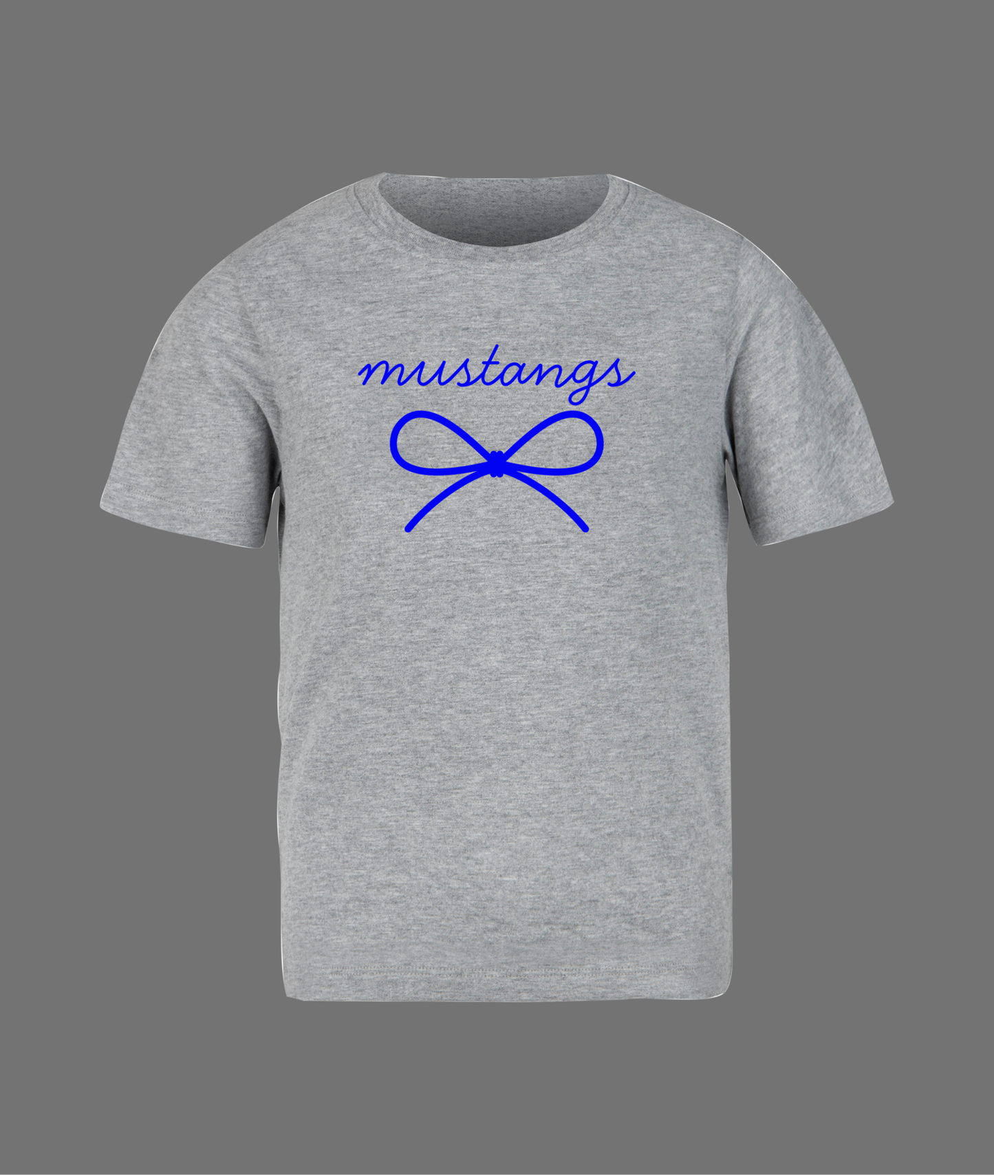 New Mustangs Bow Tee - Blue Design