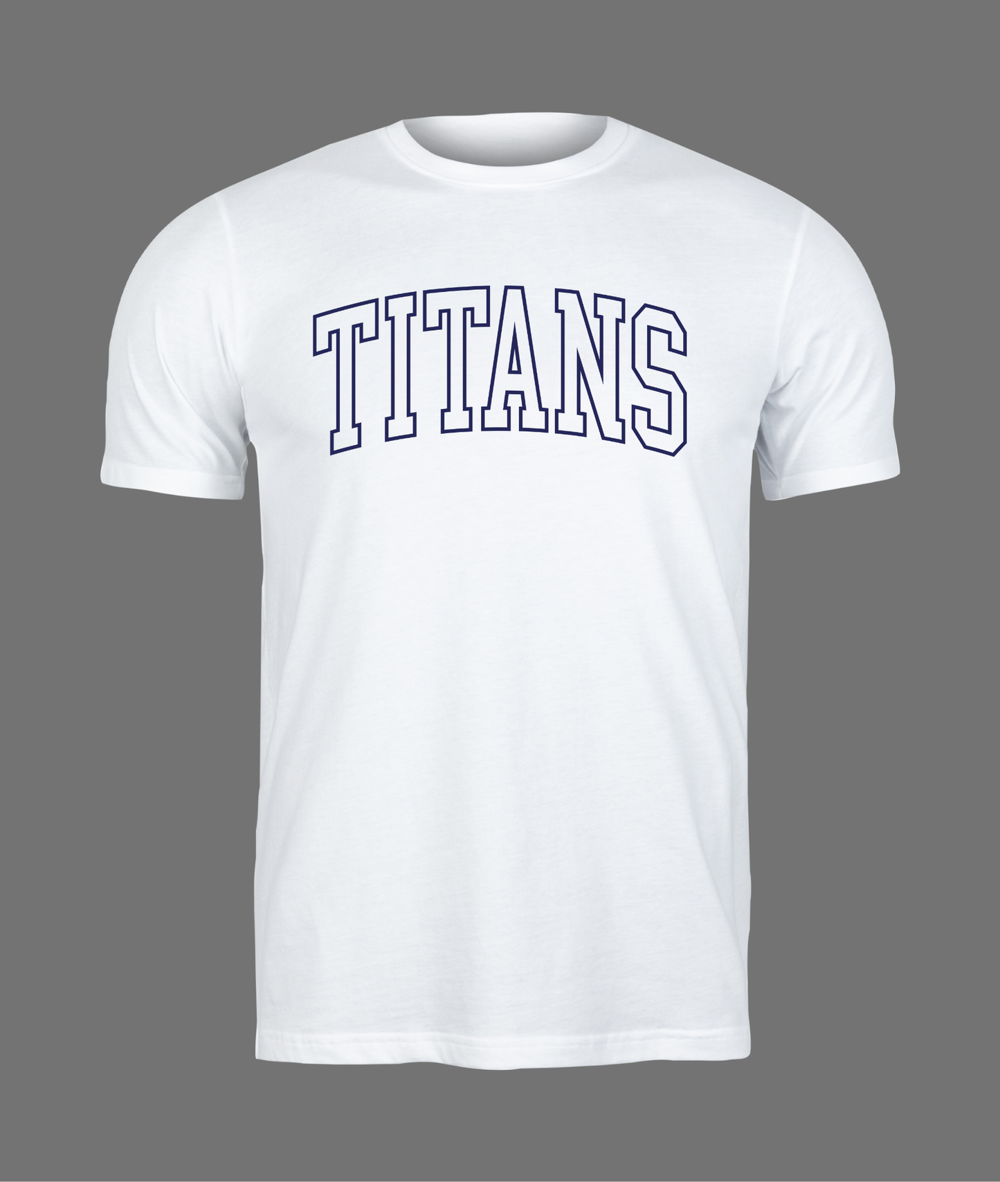 New Titans Hollow Letter Tee - Navy Design