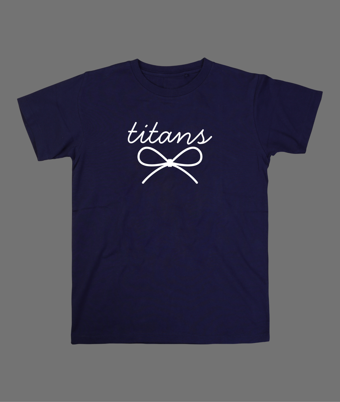 New Titans Simple Bow Tee - White & Yellow Design
