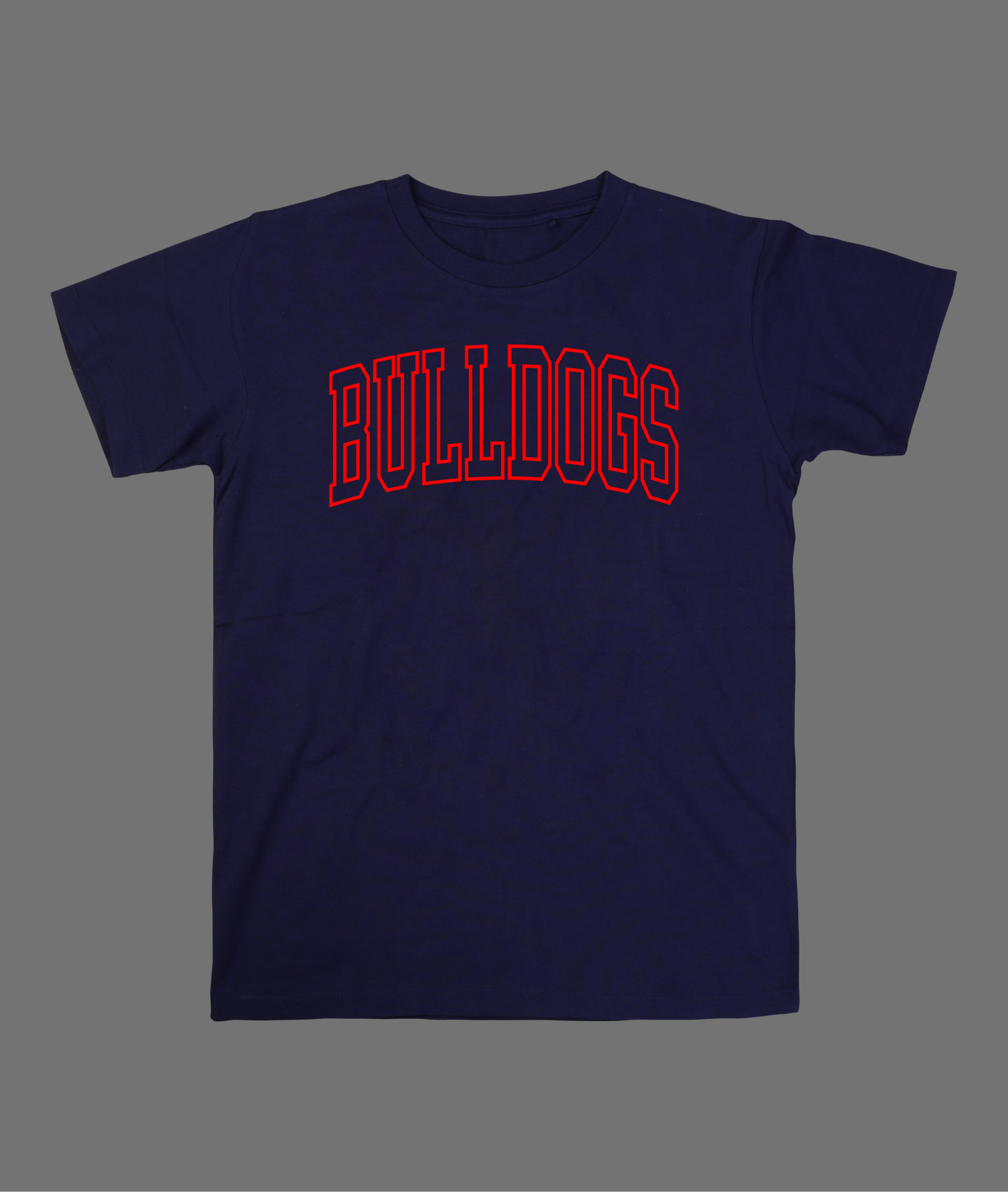New Bulldogs Hollow & Letter Tee - Red Design