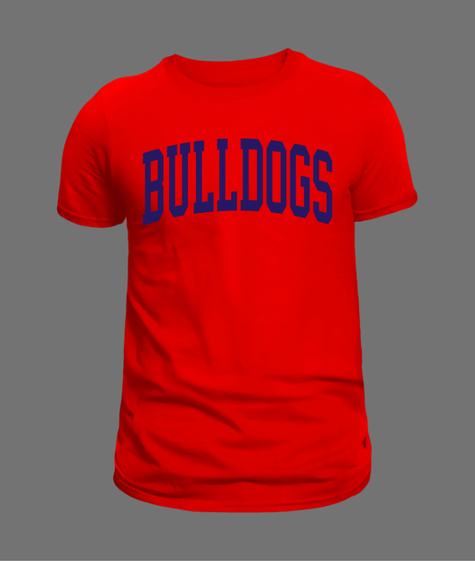 New Bulldogs Letter Tee - Blue Design