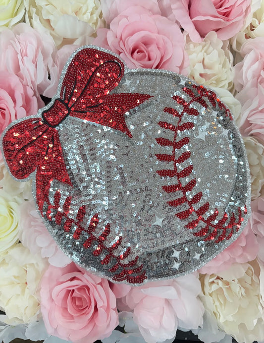 Baseball sequin patch