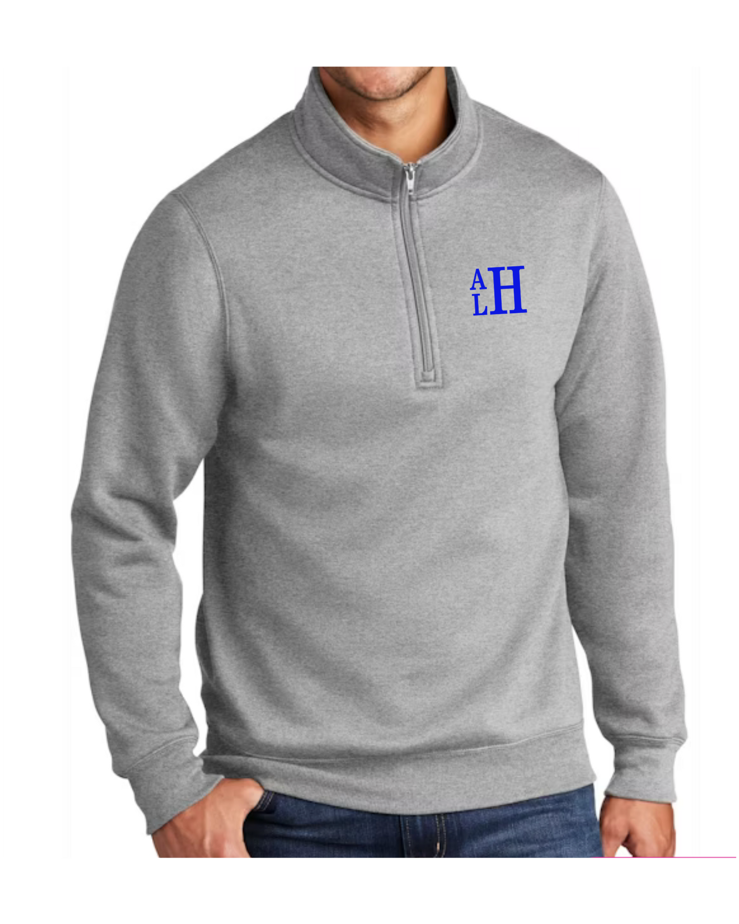 Monogrammed Quarter Zip Sweatshirt