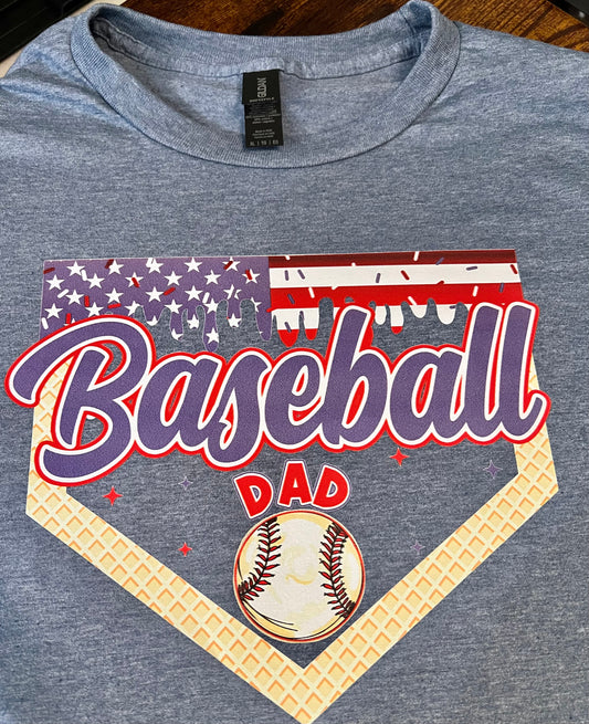Patriotic Baseball Plate Tee - Personalize Me!