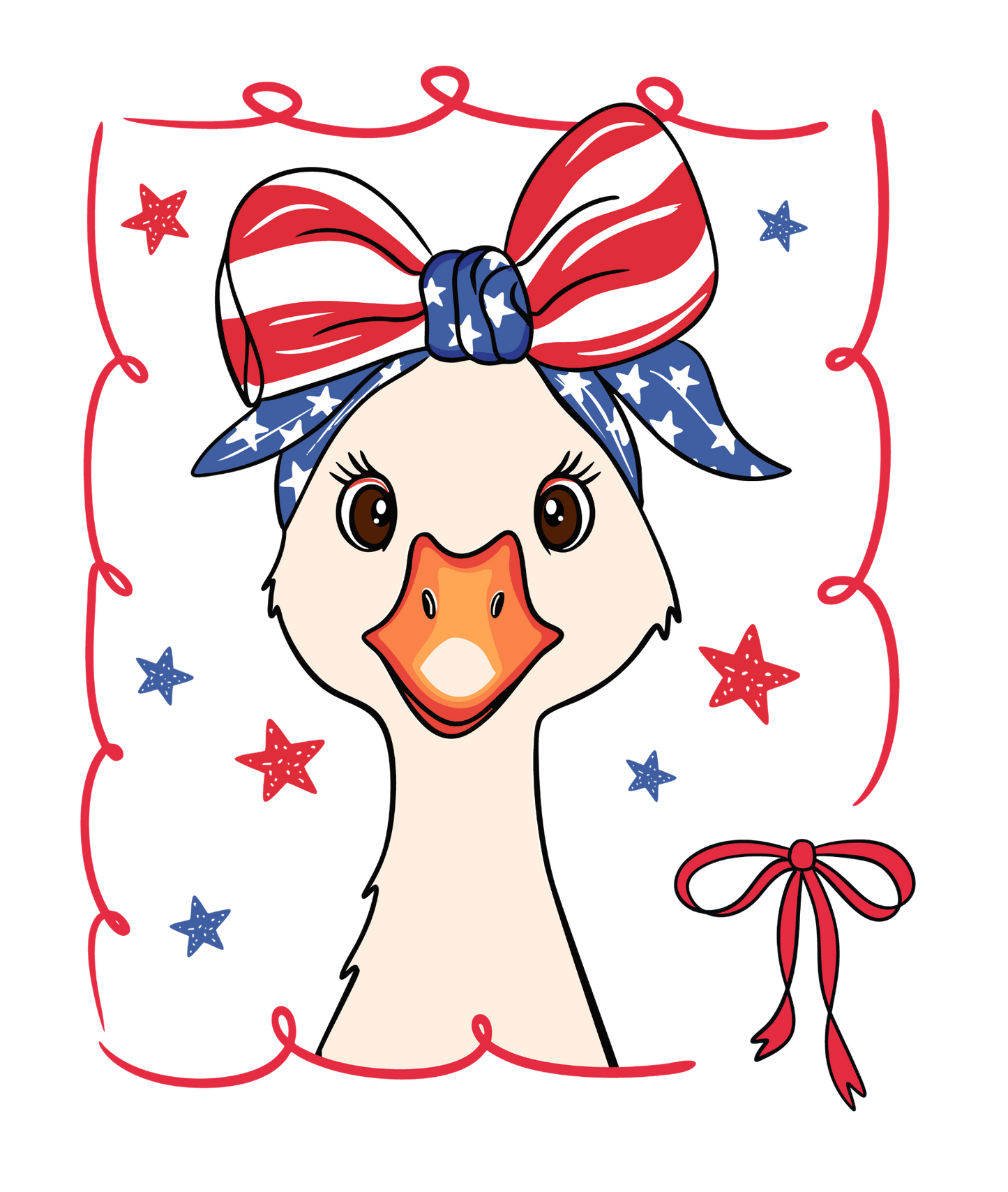 Red White and Goose Tee