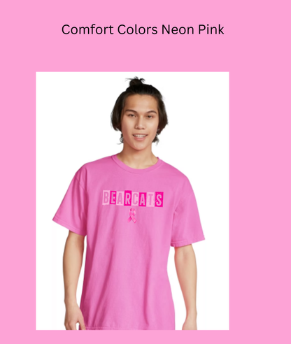 Bearcats Pink Out Block Letter Tee