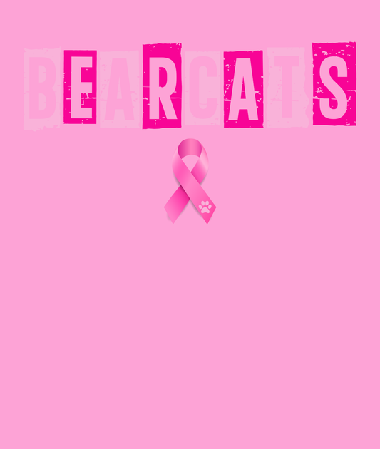 Bearcats Pink Out Block Letter Tee - YOUTH
