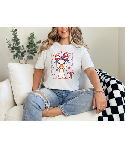 Red White and Goose Tee