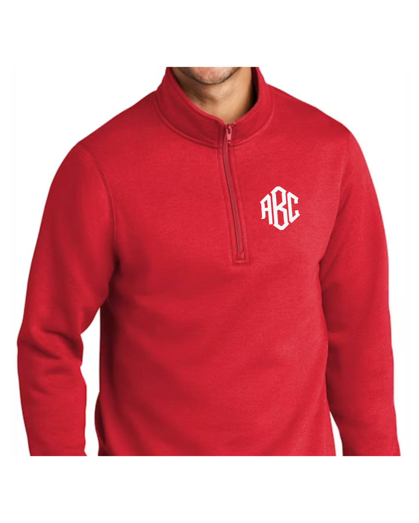 Monogrammed Quarter Zip Sweatshirt