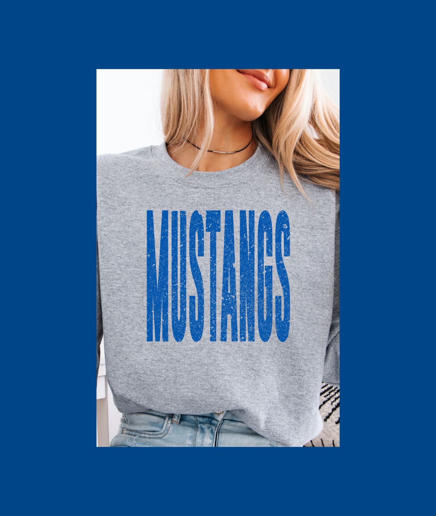Big Letter Mustangs Tee