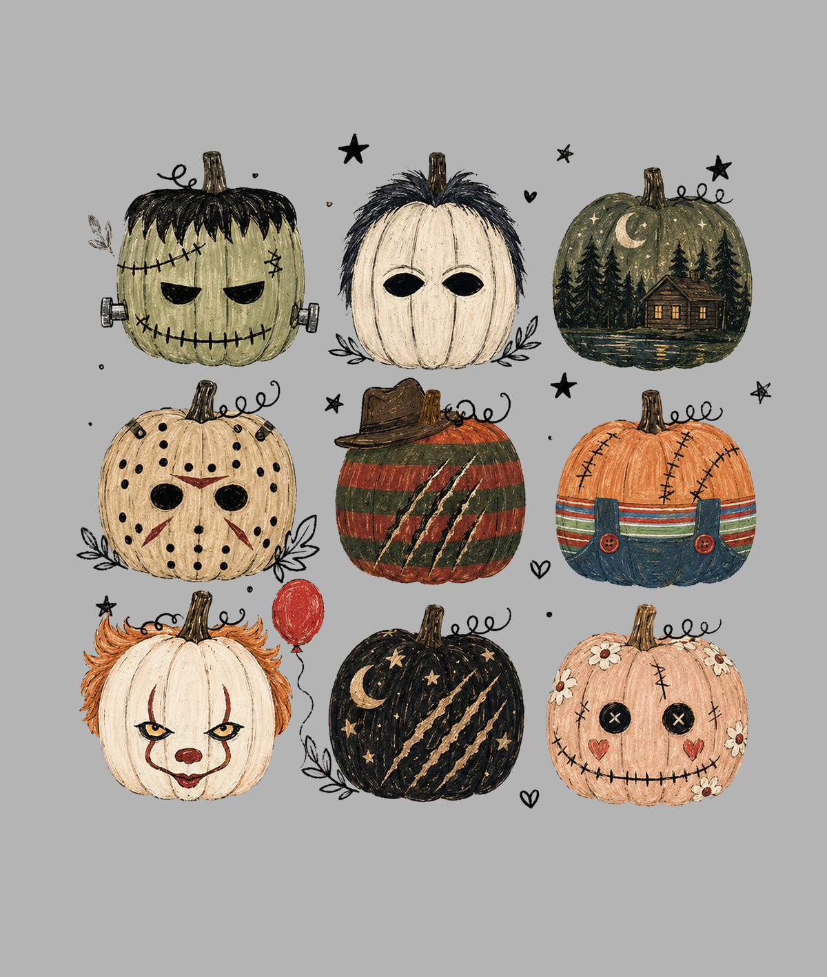 9 Pumpkins of Halloween Tee