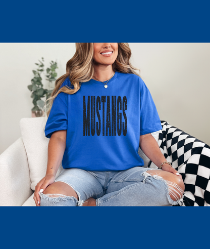 Big Letter Mustangs Tee