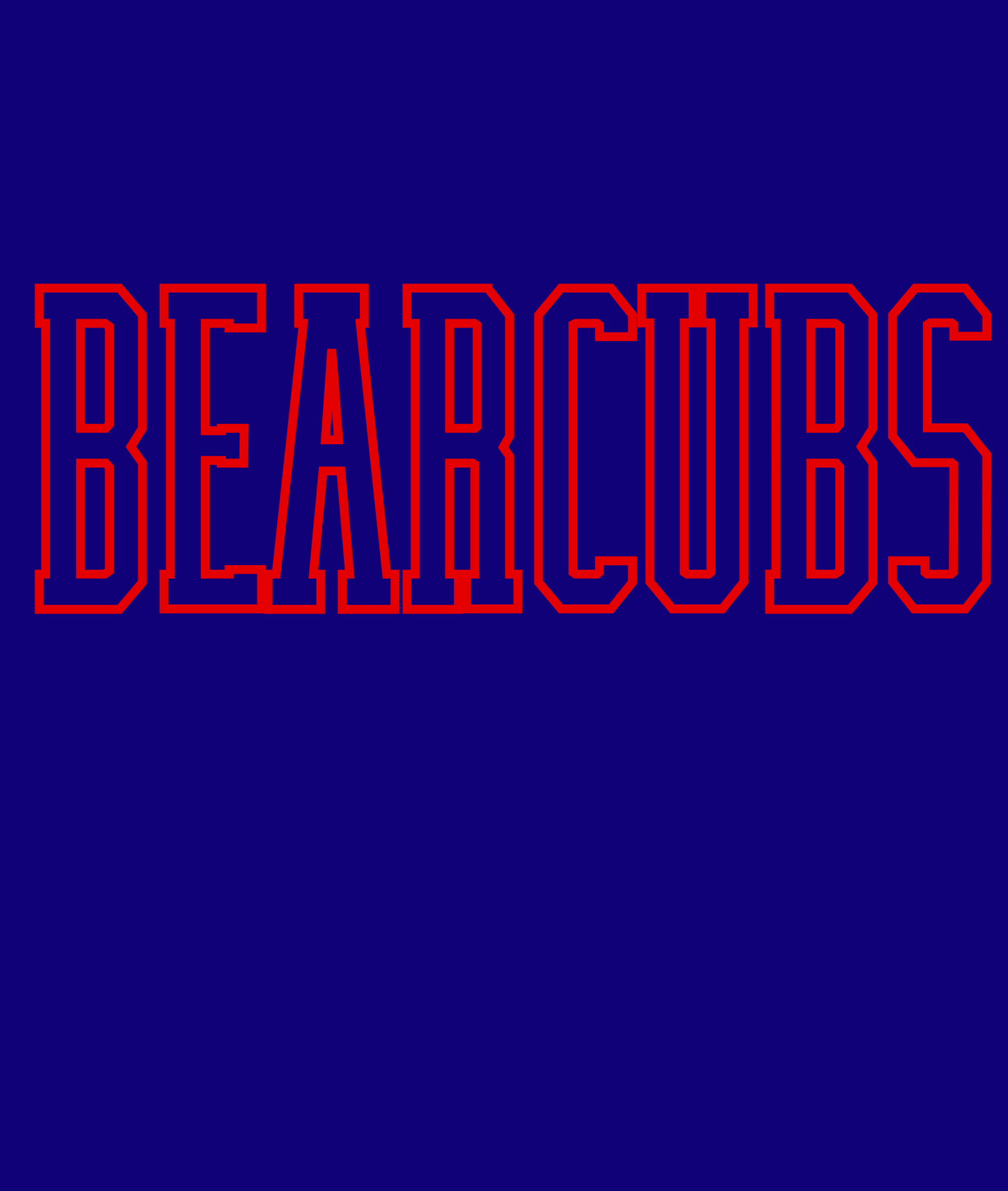 2026 Outline Bearcubs Tee
