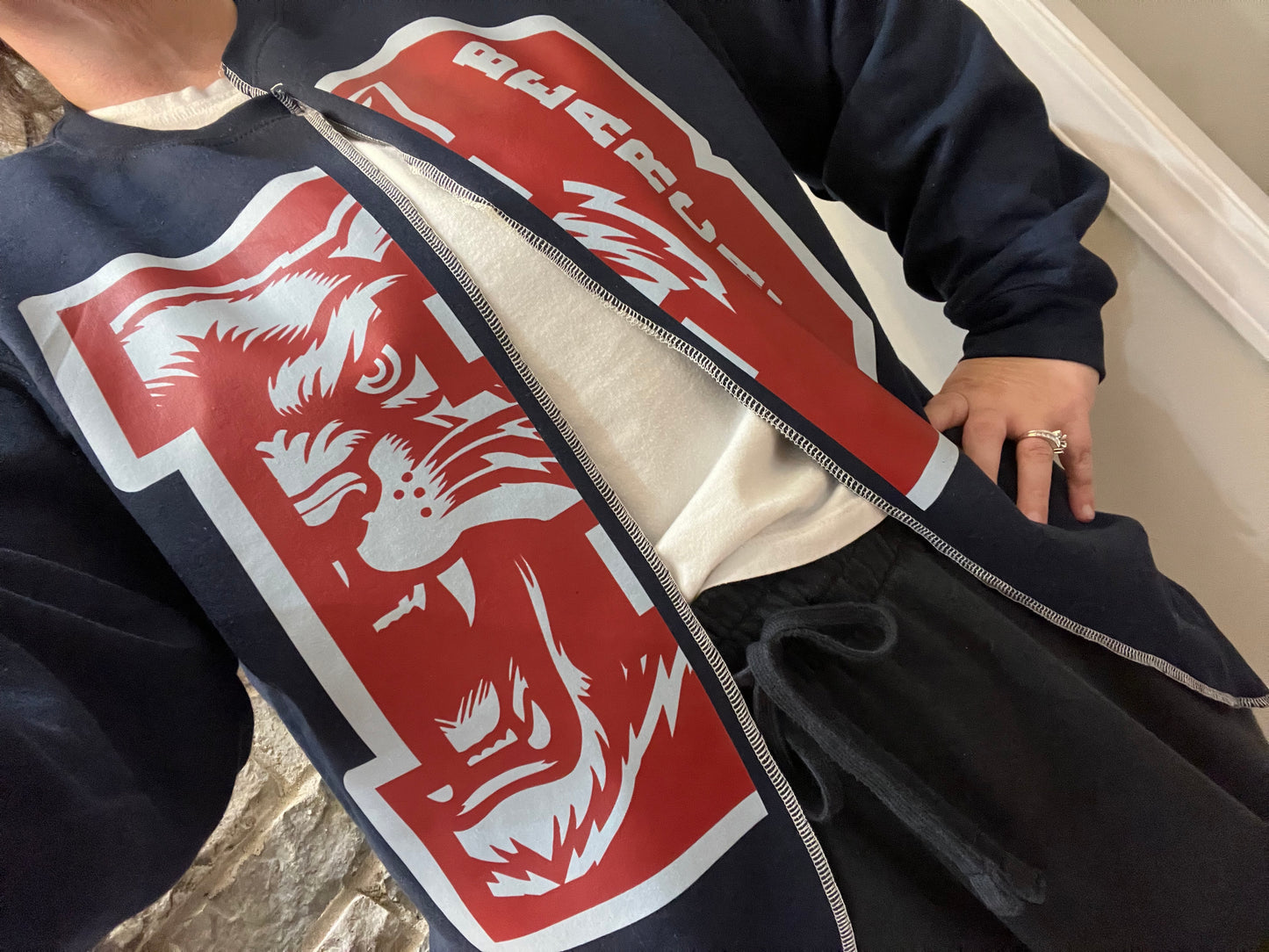 Bearcats Retro B Sweatshirt Cardigan