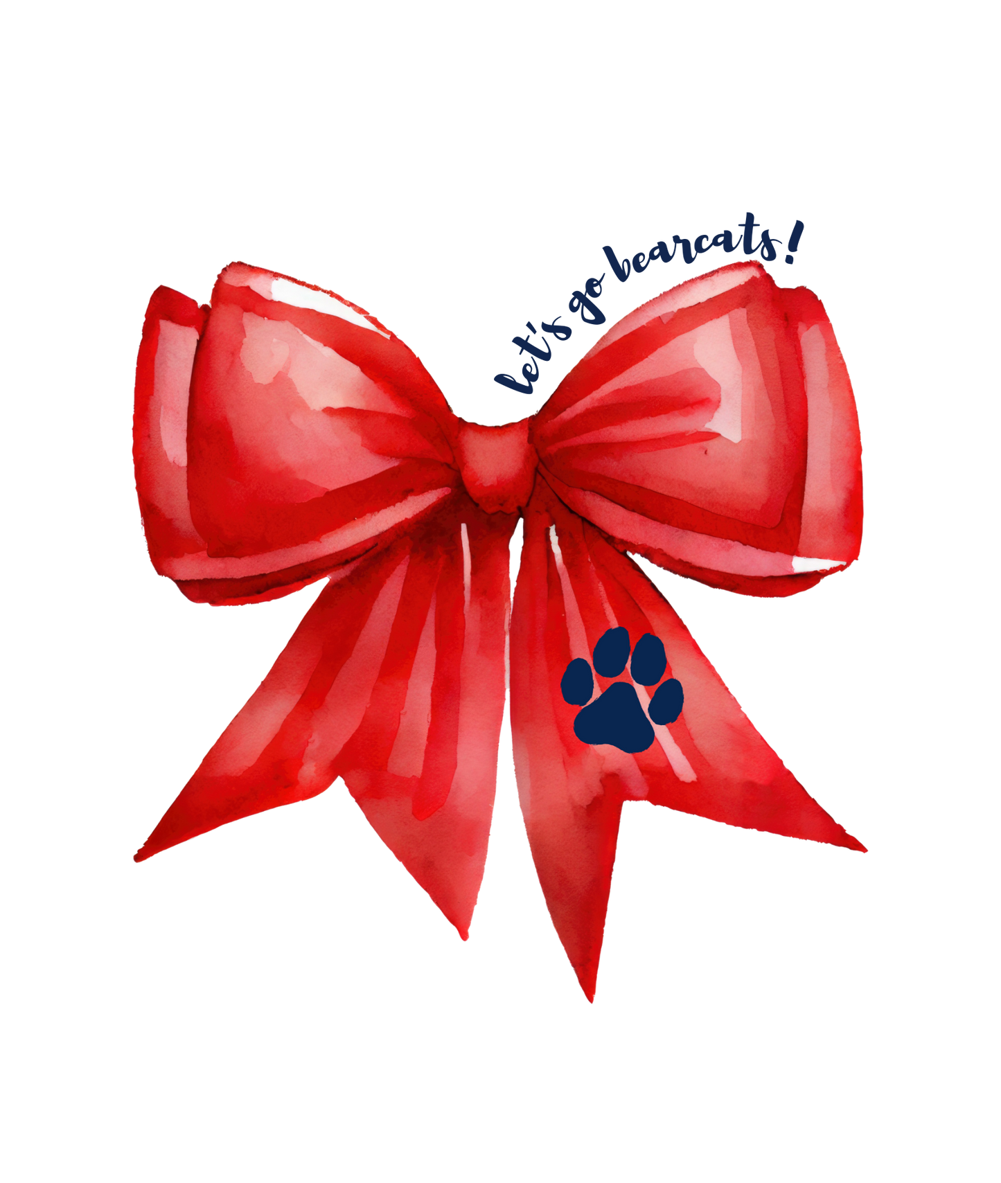 Bearcats Watercolor Bow Tee