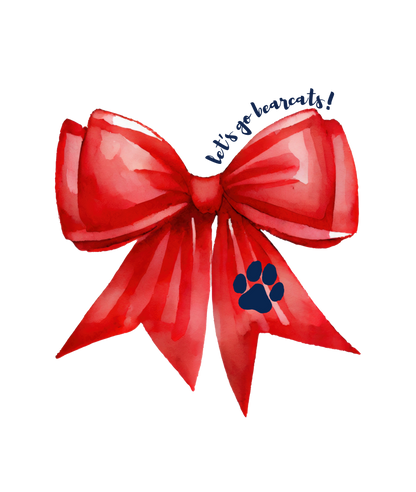 Bearcats Watercolor Bow Tee