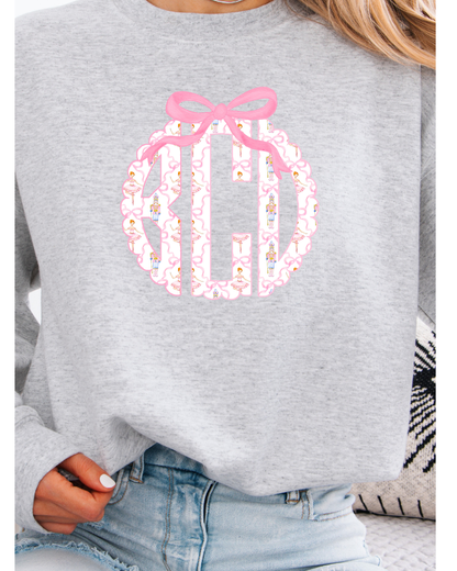 Nutcracker Scalloped Monogram Tee