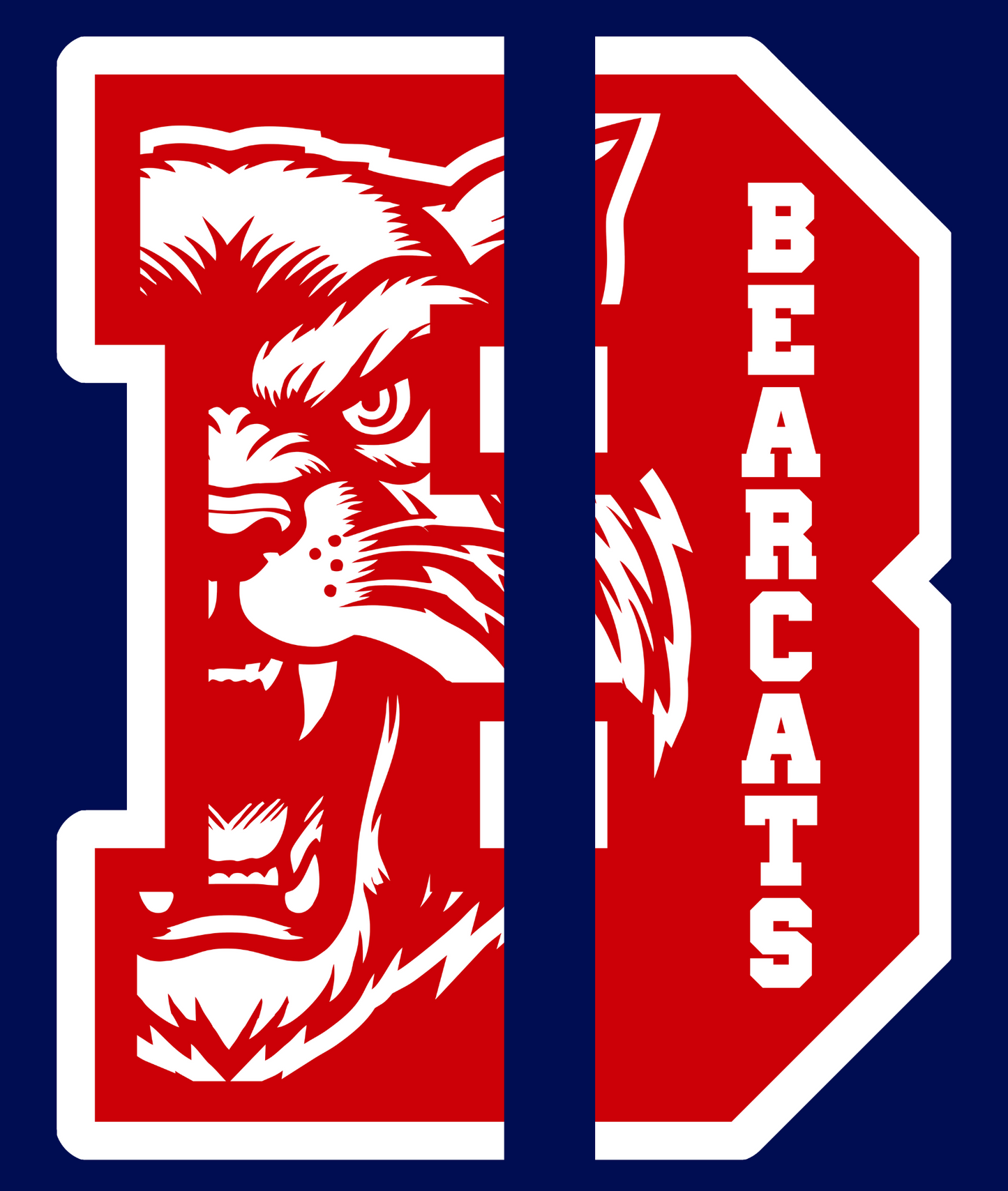Bearcats Retro B Sweatshirt Cardigan