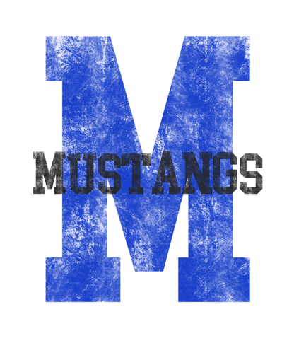 Big Letter M Mustangs Boxy Tee