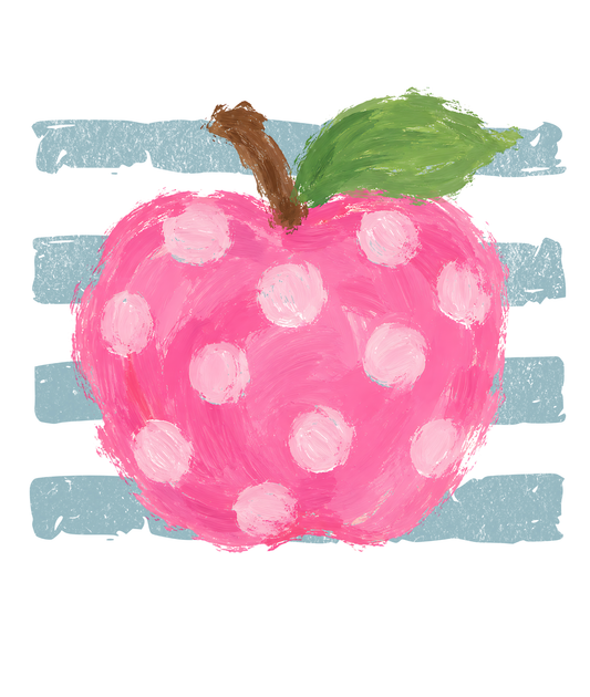 Striped Apple Tee - No Wording