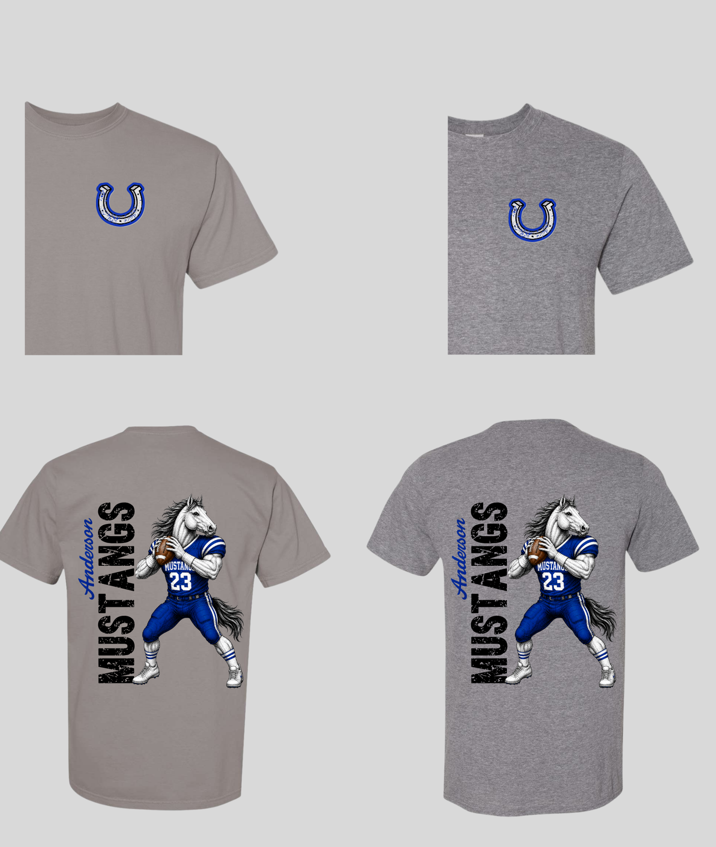 Boro & Co Vintage Mascot Tee - Mustang Football