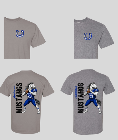 Boro & Co Vintage Mascot Tee - Mustang Football