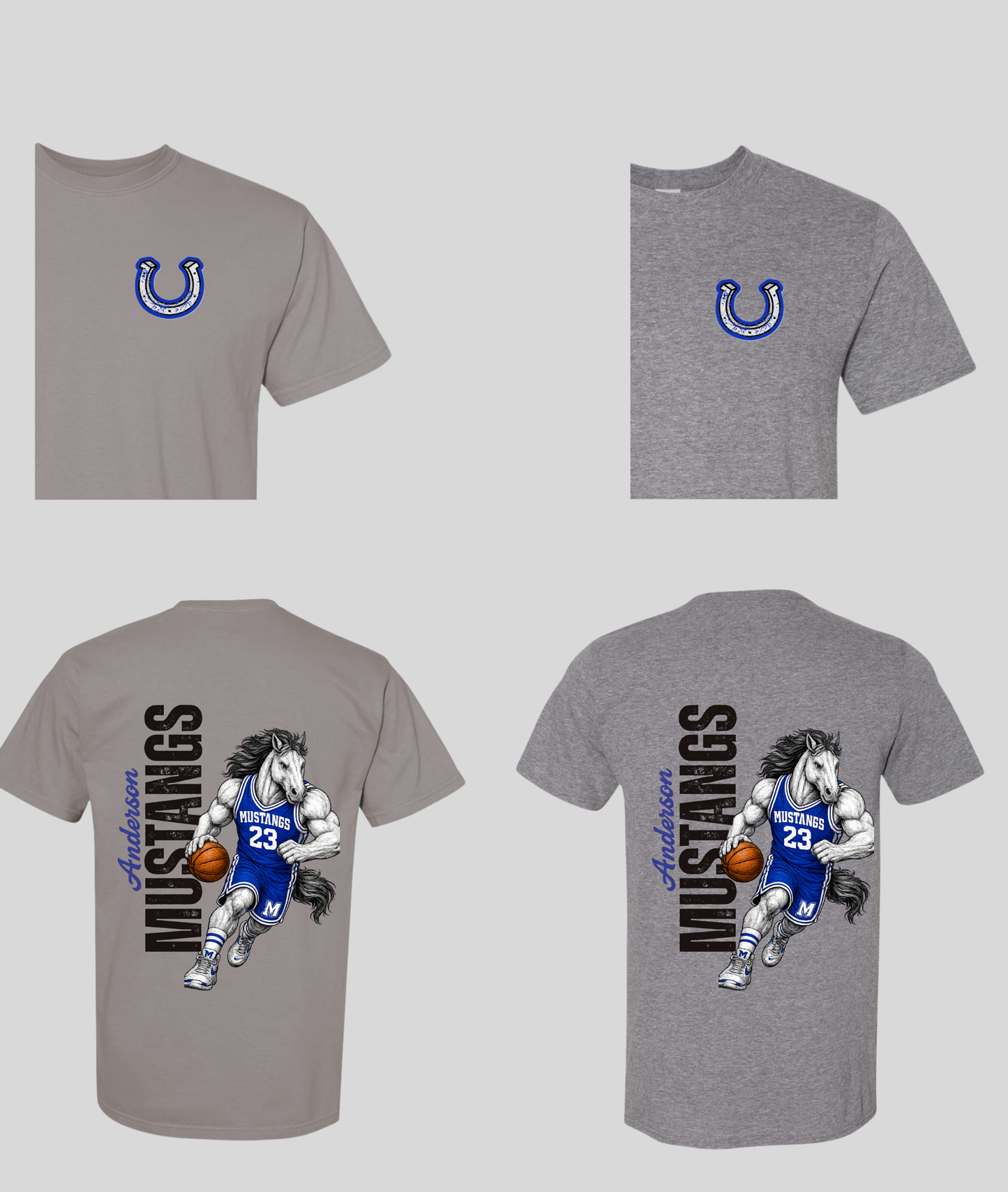Boro & Co Vintage Mascot Tee - Mustang Basketball