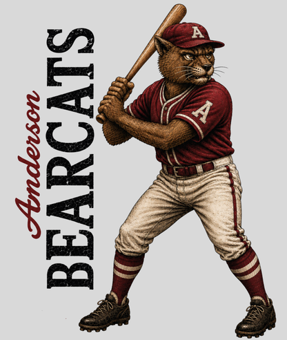 Boro & Co Vintage Mascot Tee - Bearcat Baseball