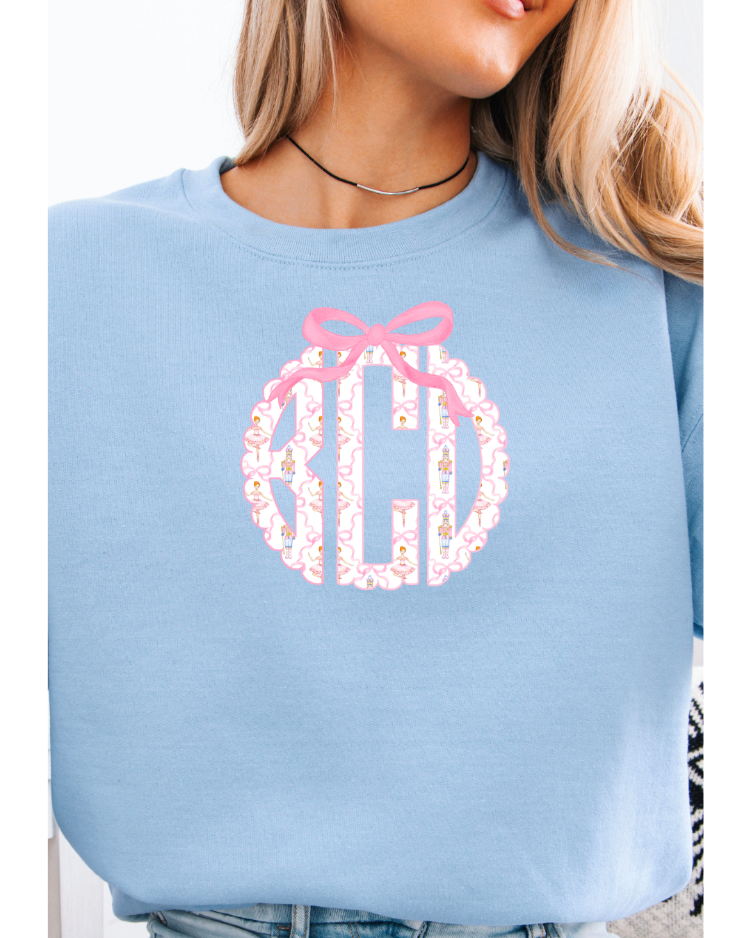 Nutcracker Scalloped Monogram Tee