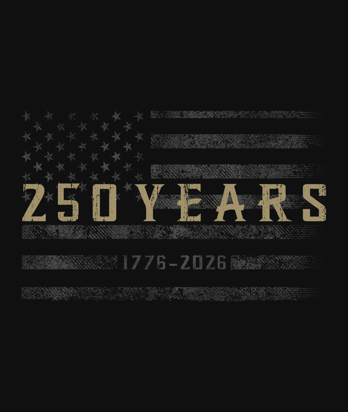 250 Years Distressed Flag - DTF Print