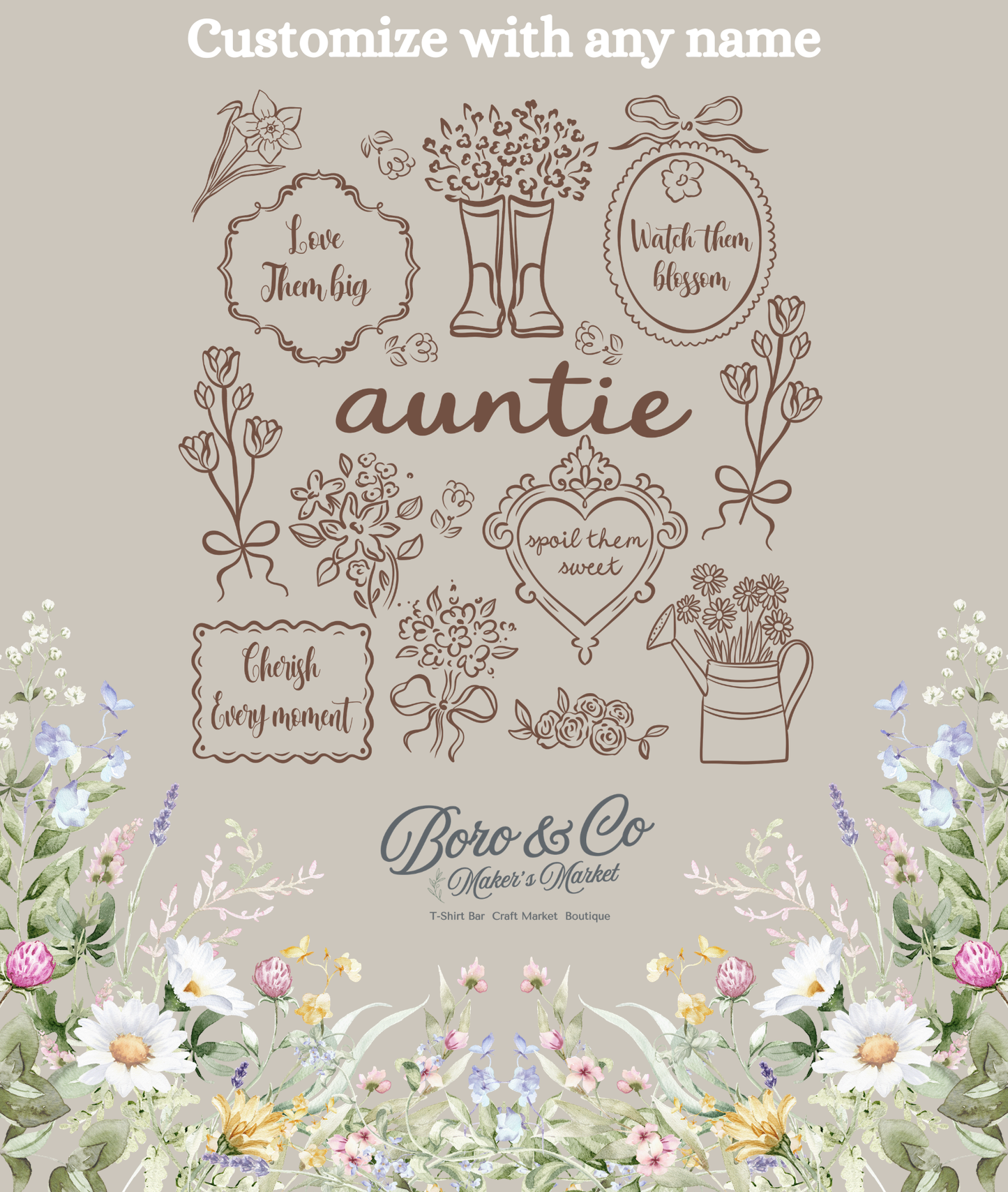 Mother's Day Grateful Tee - Custom Name - Gildan Brand