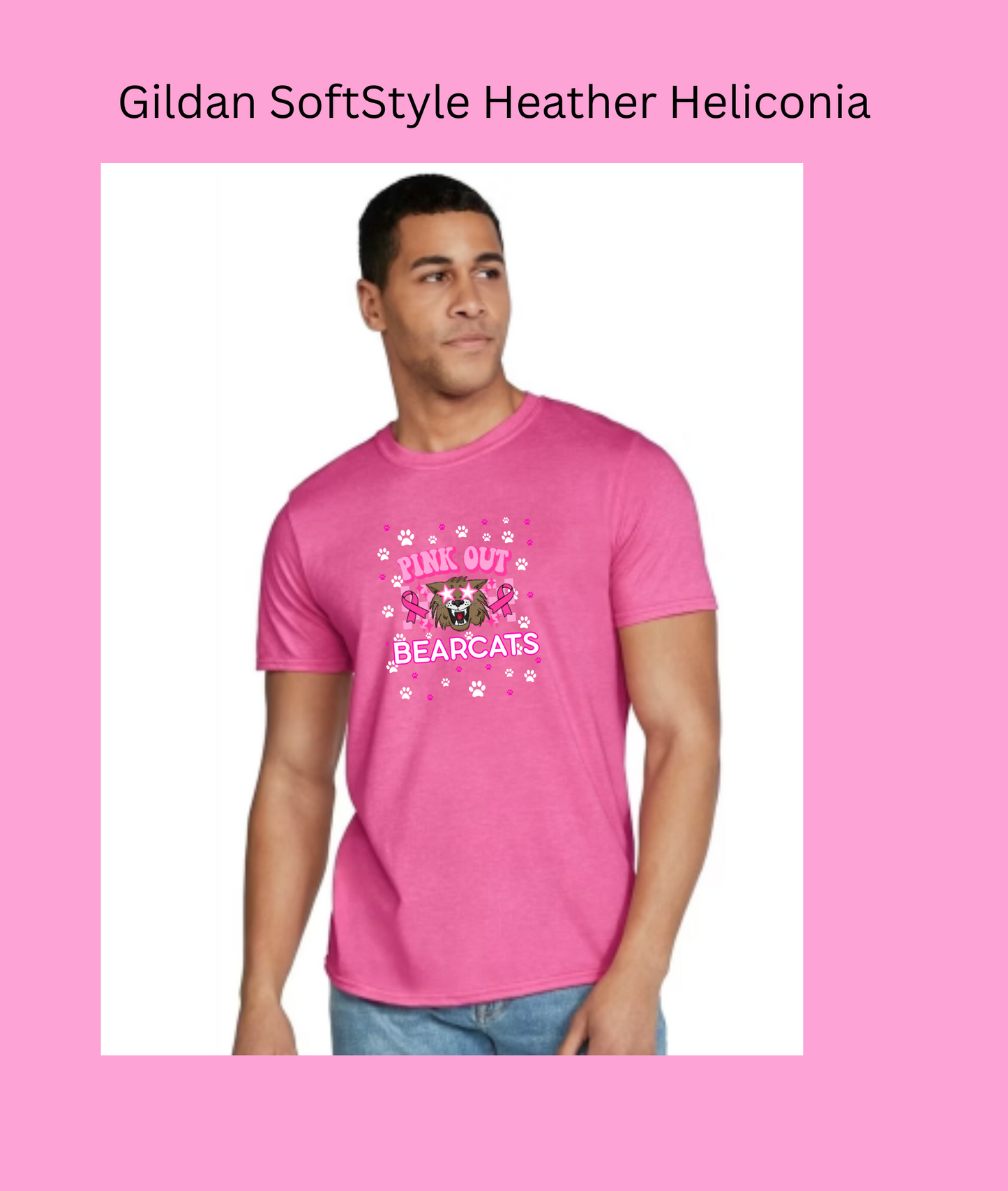 Bearcats Pink Out Mascot Tee