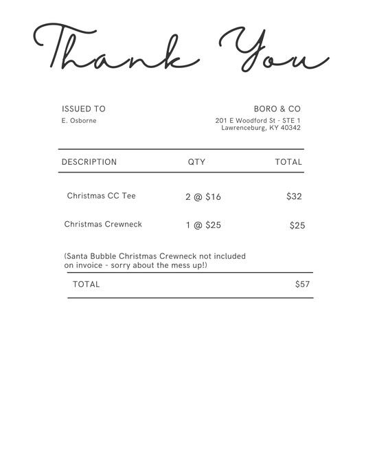 EO Invoice